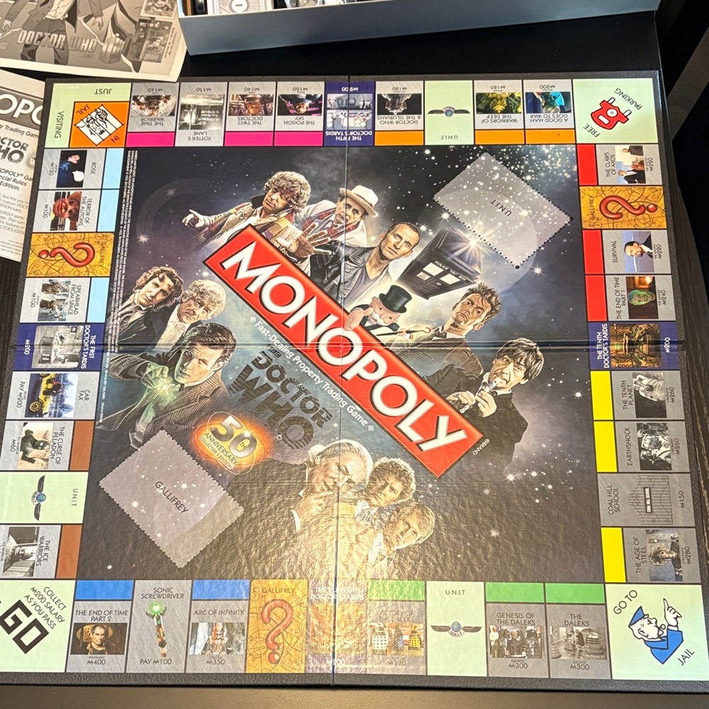 Doctor Who 50th Anniversary Edition Monopoly Game - Picture 7 of 10